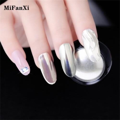 1 Box Mirror Silver Nail Glitter Powder Shining UV Gel Nail Art Chrome Pigment Nail Decoration Tools