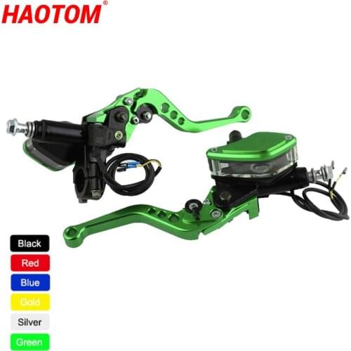 2PCS L+R Lever Adjustable Handle Hydraulic clutch Brake Pump Master Cylinder Motorcycle Racing For HONDA Yamaha Kawasaki Brake