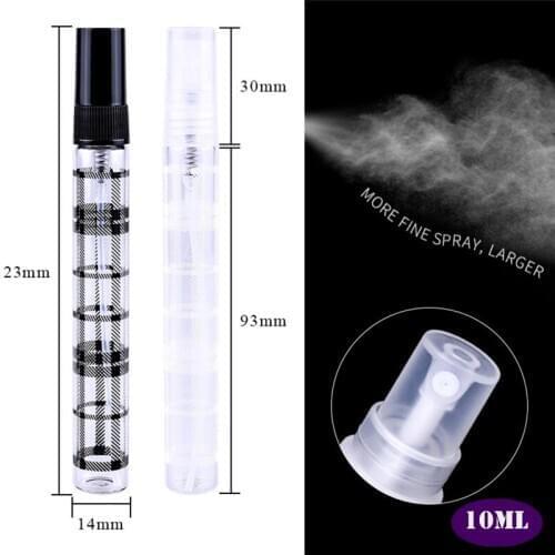 2 PCS/lot 10ml Garden Refillable Glass Spray Bottle Superfine Atomizer Mini Clear Glass Bottles Sprayer Pump For Traveling