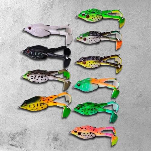 2021Double Propeller Frog Soft Baits Shad Soft Lure Jigging Fishing Lure Bait Prop Topwater Catfish Silicone Artificial Wobblers