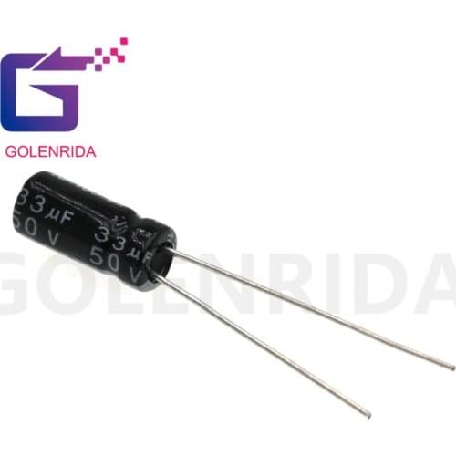50PCS Electrolytic capacitor 50V33uF 5*11mm aluminum electrolytic capacitor 33uf 50v
