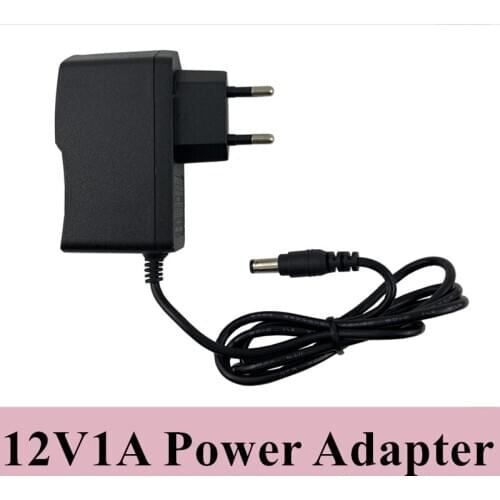 Power Adapter AC 100-240V Input DC 12V 1A Output For CCTV IP AHD Analog Camera 2.1mm * 5.5mm EU AU US UK Plug