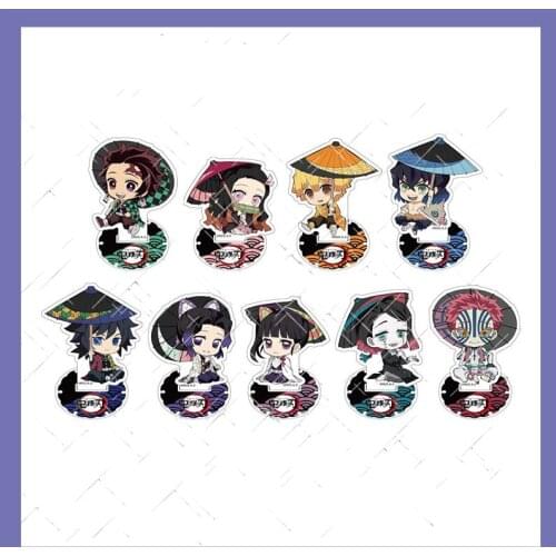 Anime Demon Slayer Hashibira Inosuke Acrylic Stand Figure Model Plate Display Desktop Decor Cosplay Q Version Umbrella Series