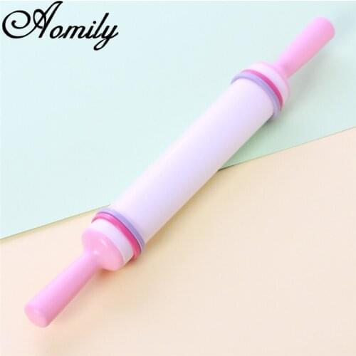Aomily Non-Stick Rolling Pin Pastry Dough Flour Roller for DIY Cookies Noodle Biscuit Fondant Cakes Baking Cooking Kitchen Tools