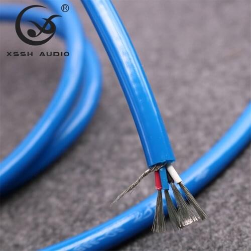 XSSH Audio Brand YIVO HIFI SQ-88B G5 8mm dia. 4 Core Silver OFC Pure Copper Shield Interconnects Balanced Audio Cable Cord Wire