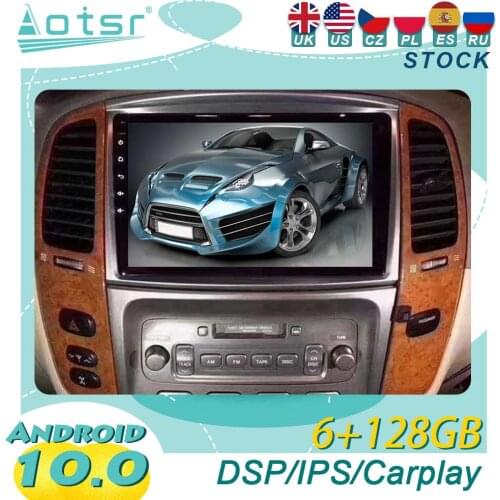 6+128GB For Lexus LX470 2004-2006 LC100 2003-07 Android10 Tesla Car Radio Wireless Carplay GPS Navigation DSP Multimedia Player