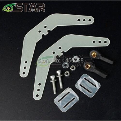 Free Shipping glass fiber Control Horn+shim+screws+ball link combo rc gasoline aircraft 50cc~100cc rudder control horn combo