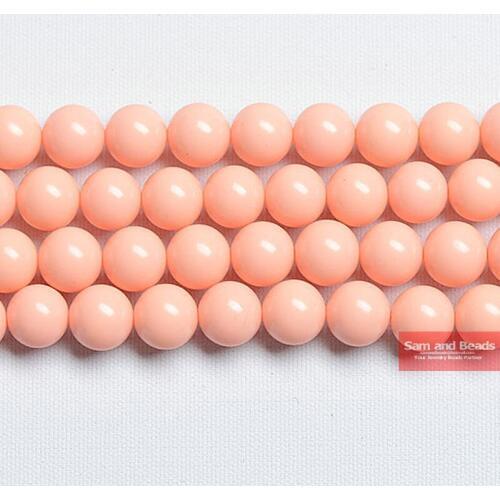 Wholesale Germany Pink Turquoises Round Loose Beads 15" Strand 4 6 8 10 12 MM Pick Size For Bracelet Necklace Making GTB31