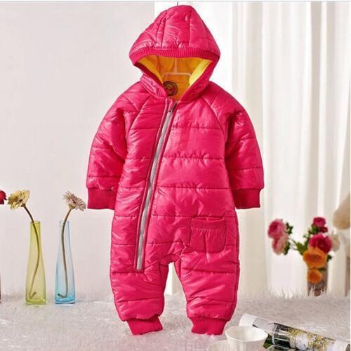 2018 High Quality Baby Rompers Winter Thick Cotton Boys Costume Girls Warm Clothes Kid Jumpsuit Children Outerwear Baby Wear