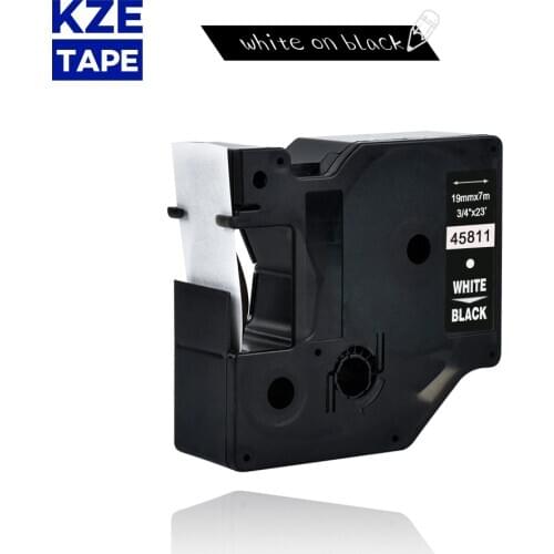 Dymo d1 19mm 45811 white on black label tapes Ribbon compatible Dymo D1 label printer for Dymo Label Printer DYMO LM160 LM280