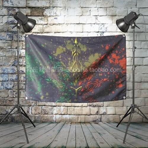 Jamaica Reggae Heavy Metal Band Poster Music Banner Background Wall Flag Decor Vintage Creative Cloth Art Painting