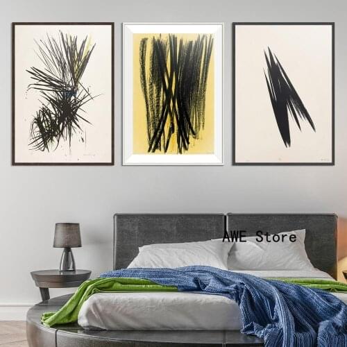 Oil Canvas Painting HANS HARTUNG Artwork Print Wall Art Pictures Posters and Prints Modern Abstract Painting Living Room Decor