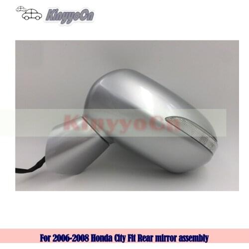 Kinyyocn For Honda City Fit 2006 07 2008 External mirror Rearview Mirror Rear view mirror outer side mirror Assembly