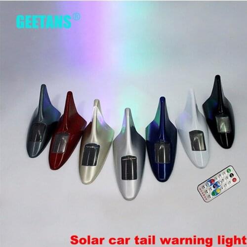 GEETANS Led Solar powered Car Rear Warning Lights Controller, Universal CB Aerial Antenna, 10 Types CJ