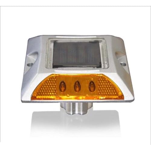 Square Aluminum LED Cat Rye Reflector Solar Road Stud with Anchor