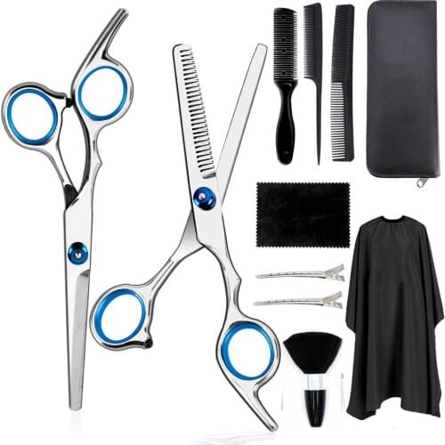 3/10pcs Hair Scissor 6 Inch Barber Hairdressing Cutting Professional Shear Stainless Steel Thinning Scissor Barbershop Salon Set