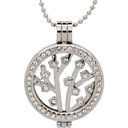 Legenstar Tree Pendant My Coin NecklaceJewelry Collares De Moda 2019 Crystal Alloy Long Chain Necklace DIY Jewelry for Women