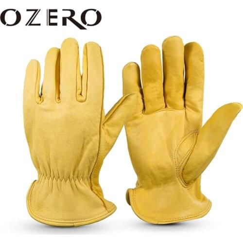 OZERO Motorcycle Gloves Leather Genuine Goatskin Motocross Motorbike Biker Racing Car Riding Hand Motor Moto Gloves Men 5002
