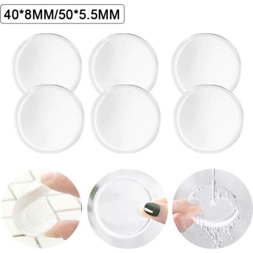 6Pcs Clear Soft Rubber Door Stop Wall Protector Door Handle Bumper Pad Self-adhesive Refrigerator Furniture Door Stopper Muffler