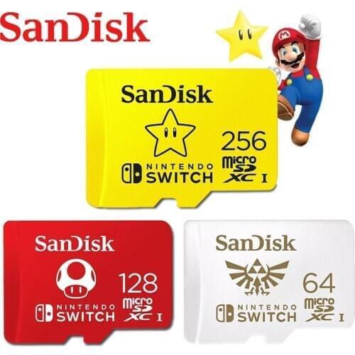 SanDisk Memory Card 128GB 64GB 256GB Micro SD Card New Style For Nintendo Switch microsd TF Card SDXC UHS-I Game Expansion Card