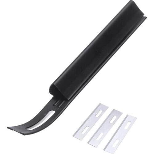 Safety Skiver Black Steel Beveler Skiving for Thinning Leather Craft Cutter DIY Seams Cutting Leather Handmade Tools +3 Blades