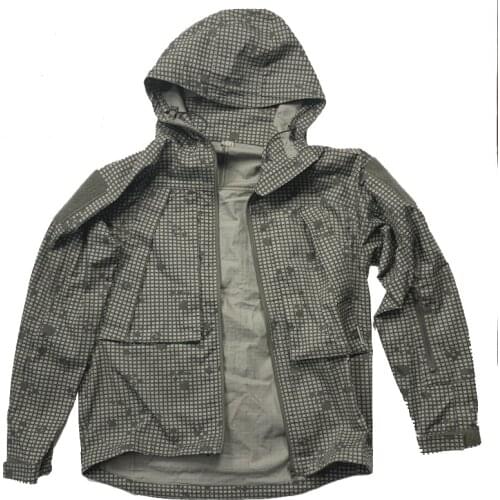Outdoor Tactical Zipper Hooded Jacket Zipper Top Desert Night Camouflage
