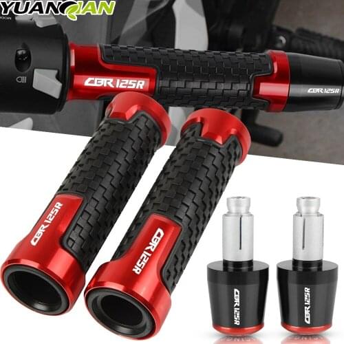 For Honda CBR125R CBR 125R CBR125 R 2004-2021 20 Motorcycle Universal 7/8"22mm Handlebar Grips Ends Handle Caps Hand Bar Plugs