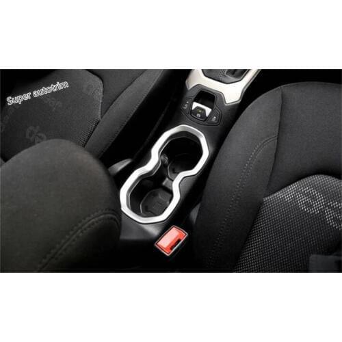 Lapetus Colorful For Jeep Renegade 2015 2016 2017 2018 ABS Front Middle Water Cup Holder Frame Panel Cover Trim