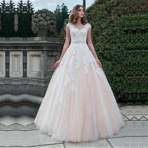 Scoop Neck Robe de Mariee Lace with Belt Sleeveless Tulle Wedding Dress 2020 Vestidos De Novia Wedding Gowns