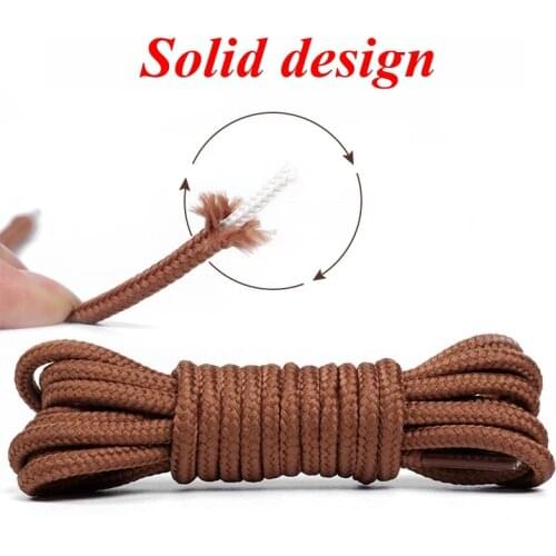 1 Pair Martin Boot Shoelace Polyester Solid Classic Round Shoelaces Casual Sports Boots shoes Lace Length 90cm/120cm/150cm