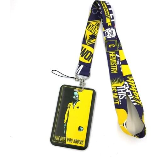 12sets Breaking Bad Lanyard Credit Card ID Holder Bag Student Women Travel Card Cover Badge Car Keychain Accessories Decorations