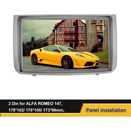 2 Din Car Fascia For ALFA ROMEO 147 2000-2011 CD DVD Stereo Frame Panel Mounting Dash Installation Bezel Trim Kit