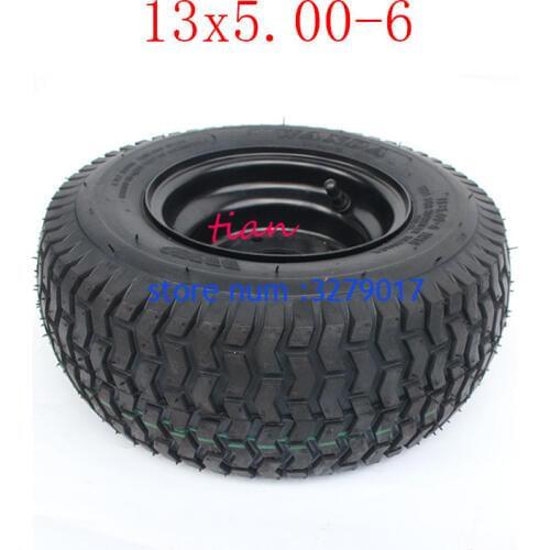 2pcs Lightning shipping GO KART KARTING ATV UTV Buggy 13X5.00-6 Inch Wheel Tubeless Tyre Tire With Hub