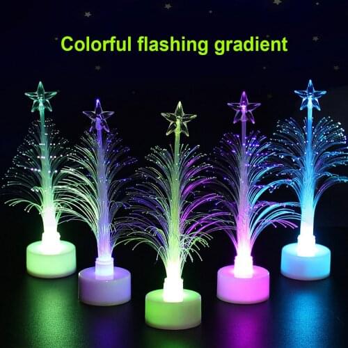 3Pcs Colorful Christmas Xmas Tree LED Light Lamp Home Party Decoration LED Light-up Mini Light 12*3.7cm Kid Christmas Gift