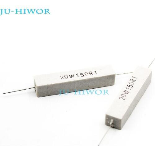 5pcs/lot) 20W 150 ohms Ceramic Cement Power Resistor 150 ohm Resistors