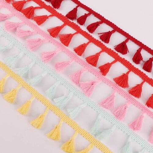 5Yards/Lot Tassel Polyester Lace Rainbow Fringe Drop Trim Ribbon For DIY Handmade Sewing Curtain Clothes Accessory Decor Supplis