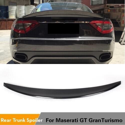Auto Car Rear Spoiler Trunk Boot Lip Wing for Maserati GranTurismo Coupe 2Door 2012 - 2014 Carbon Fiber / FRP