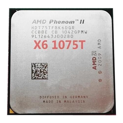 Free shipping AMD Phenom II x6 1075T CPU Processing Six-Core 3.0Ghz/L3=6M/125W AM3 938pin Desktop HDT75TFBK6DGR