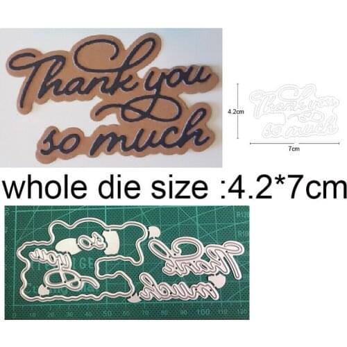 Craft dies Thank you so much metal cutting dies cut die mold Scrapbooking dies craft paper knife mould blade punch stencils dies