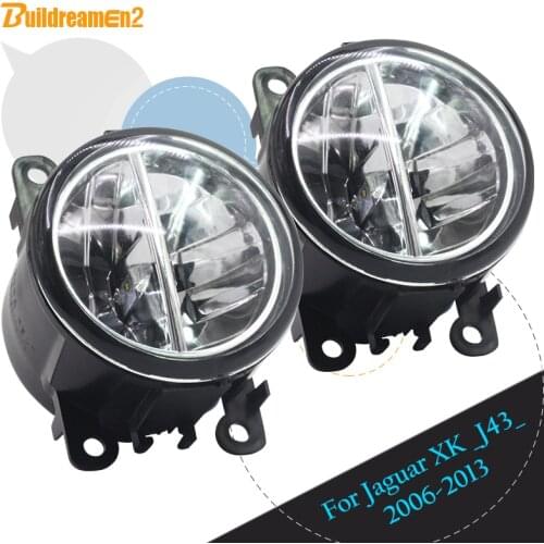 Buildreamen2 For Jaguar XK _J43_ 2006-2013 Car 4000LM Front LED Lamp Fog Light Daytime Running Lamp DRL White 12V Accessories