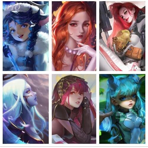 CG Illustration League of Legends Miss Doom Game Anime Posters Canvas Painting Wall Art Picture Photos for Childrens Room Decor