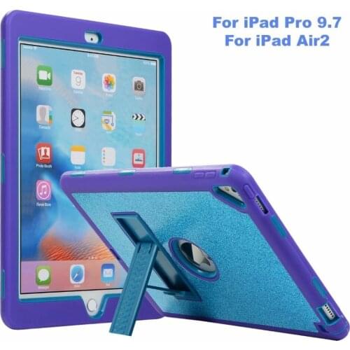 Case For Apple iPad6 Air 2 Cover Soft Hard Protector Skin Stand Front Back Protect Shell Tablets Accessory For iPad 6 Air2+pen