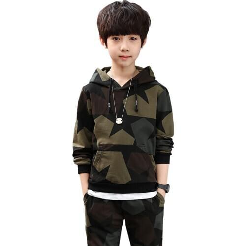 Childrens Wear Clothes Sets Spring Autumn Boy and Girls Suits Two-piece Sets Kids Long-sleeved Coat+pant 4-12 Ages