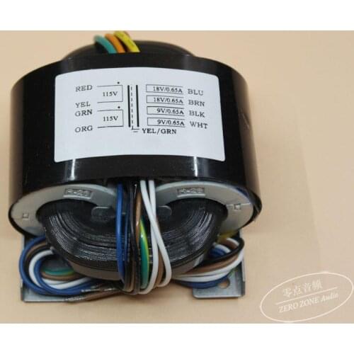 GZLOZONE 40VA High-quality R-type Transformer 40W Transformer 0-18V 0-18V 0-9V 0-9V For AMP / DAC