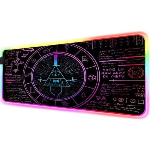 Game Mousepad RGB Personality Mathematician Digital LED Game Accessories Computer Keyboard mouse pad PC laptop Gamer desk mat