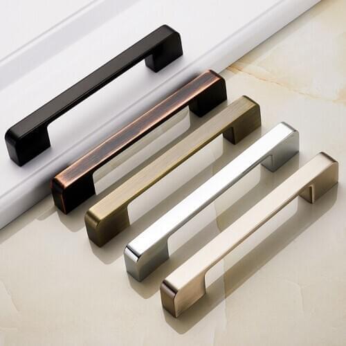 JD Zinc Alloy Modern Simple Handle European Drawer Shoe Cabinet Cabinet Black Handle Cabinet Door Furniture Handle Hardware