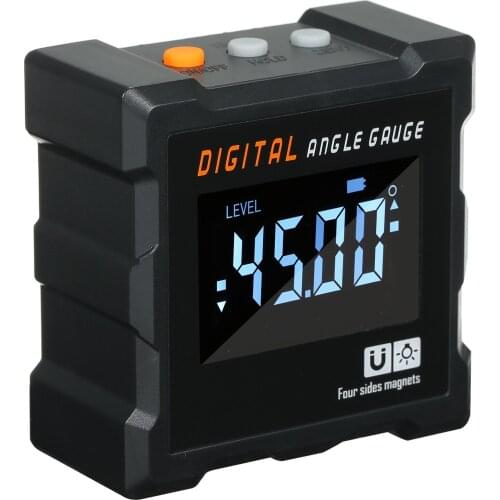 Aluminum Alloy Shell 4*90° Measuring Range Digital Inclinometer for Carpentry / Building / Automobile