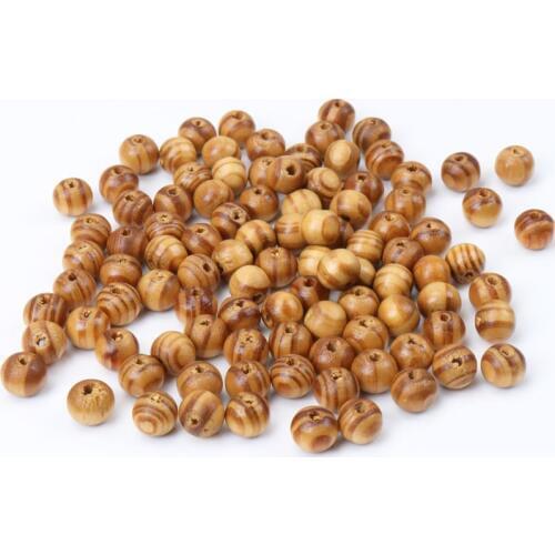 Pine Natural Wooden round Spacer Loose beads For Jewelry making Handmake DIY Accessory Bracelet Necklace