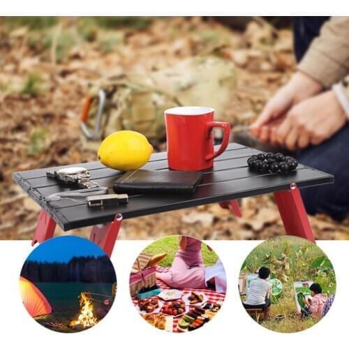 Outdoor Lightweight Folding Table Portable Aluminum Alloy Desk Beach Camping Fishing Picnic Barbecue Mini Dining Table Tea Table