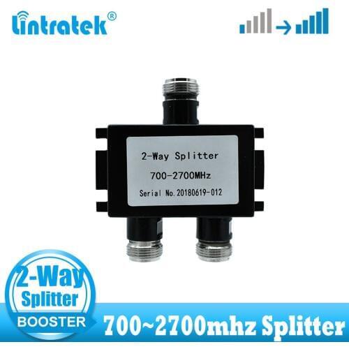 Lintratek 700mhz~2700mhz 2 Way Splitter 2-way Micro-Strip Divider For GSM DCS WCDMA 2G 3G 4G Mobile Signal Booster Repeater
